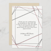 Abschluss Vielen Dank, Geometric Design Dankeskarte (Vorne/Hinten)