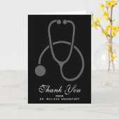 Abschluss Vielen Dank, Gray Stethoscope Karte (Gelbe Blume)