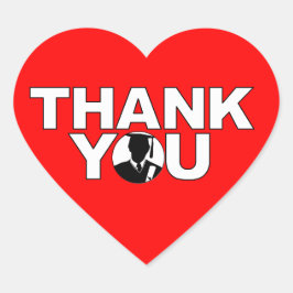 Abschluss Vielen Dank Herzsticker Rot 1 Herz-Aufkleber