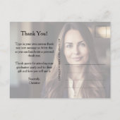 Abschluss Vielen Dank Hinweis 2 Foto Postkarte (Rückseite)