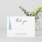 Abschluss Vielen Dank, Light Blue Tassel Dankeskarte (Stehend Vorderseite)