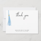 Abschluss Vielen Dank, Light Blue Tassel Dankeskarte (Vorderseite)