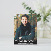 Abschluss Vielen Dank Modernes Foto Postcard BW Postkarte (Stehend Vorderseite)