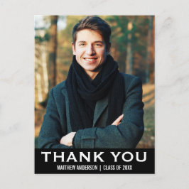 Abschluss Vielen Dank Modernes Foto Postcard BW Postkarte