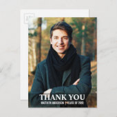 Abschluss Vielen Dank Modernes Foto Postcard L W Postkarte (Vorne/Hinten)