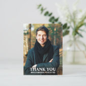 Abschluss Vielen Dank Modernes Foto Postcard L W Postkarte (Stehend Vorderseite)