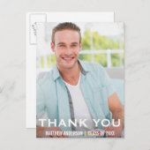 Abschluss Vielen Dank, Modernes Foto Postkarte WBB (Vorne/Hinten)