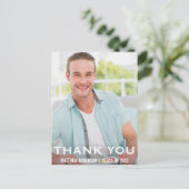 Abschluss Vielen Dank, Modernes Foto Postkarte WBB (Stehend Vorderseite)