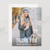 Abschluss Vielen Dank, Modernes Foto Postkarte WBB (Vorne/Hinten)