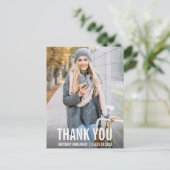 Abschluss Vielen Dank, Modernes Foto Postkarte WBB (Stehend Vorderseite)