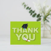 Abschluss Vielen Dank Postcard Diploma 2 Postkarte (Stehend Vorderseite)