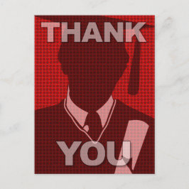 Abschluss Vielen Dank, Postcard Gown 1 Postkarte