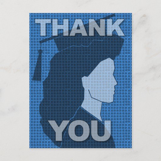 Abschluss Vielen Dank Postcard Gown 2 Postkarte (Vorderseite)