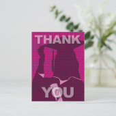 Abschluss Vielen Dank, Postcard Gown 3 Postkarte (Stehend Vorderseite)