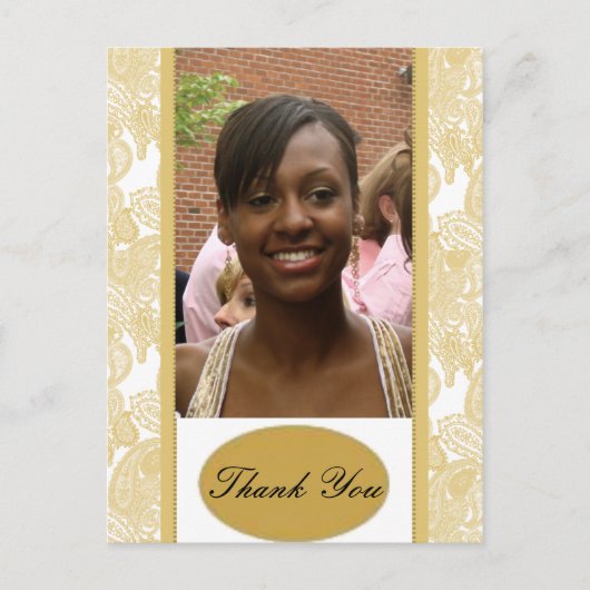 Abschluss Vielen Dank Postkarte (Vorderseite)