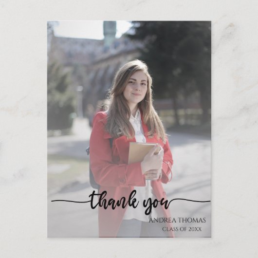 Abschluss Vielen Dank Postkarte (Vorderseite)