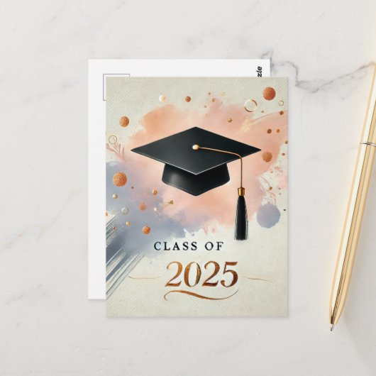 Abschluss Vielen Dank, Postkarte (Vorderseite/Rückseite Beispiel)