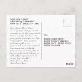 Abschluss Vielen Dank Postkarte füllen Sie die eig (Rückseite)