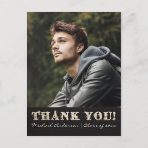Abschluss Vielen Dank, Postkarte   Gold