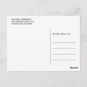 Abschluss Vielen Dank, Postkarte | Gold (Rückseite)