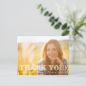 Abschluss Vielen Dank, Postkarte | Gold (Stehend Vorderseite)