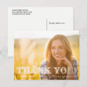 Abschluss Vielen Dank, Postkarte | Gold (Vorne/Hinten)