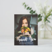 Abschluss Vielen Dank Typografy Foto Postkarte (Stehend Vorderseite)