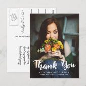 Abschluss Vielen Dank Typografy Foto Postkarte (Vorne/Hinten)