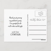 Abschluss Vielen Dank Typografy Foto Postkarte (Rückseite)