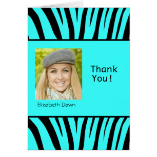 Abschluss Vielen Dank, Zebra Fotokarte