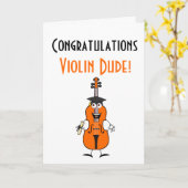 Abschluss Violine Typ Card (Orange) Karte (Gelbe Blume)