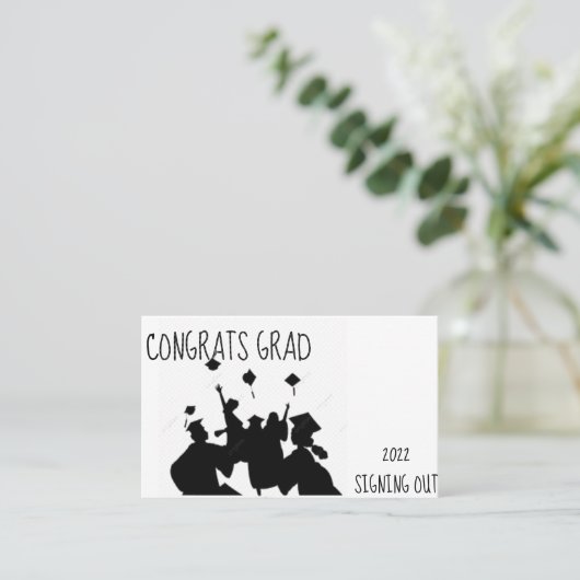 Abschluss Visitenkarte (Stehend Vorderseite)