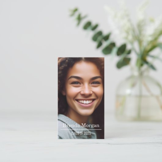 Abschluss-Visitenkarte Visitenkarte (Stehend Vorderseite)