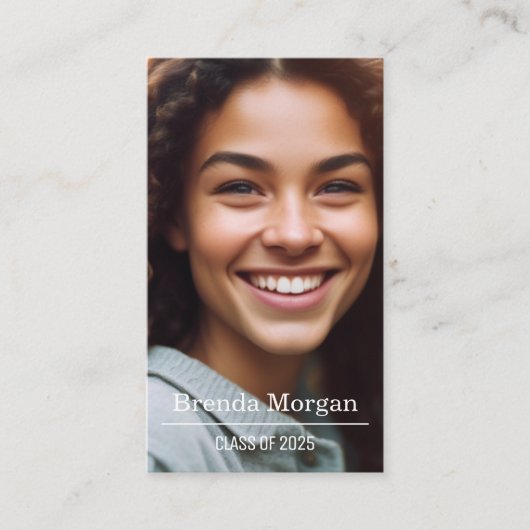 Abschluss-Visitenkarte Visitenkarte (Vorderseite)