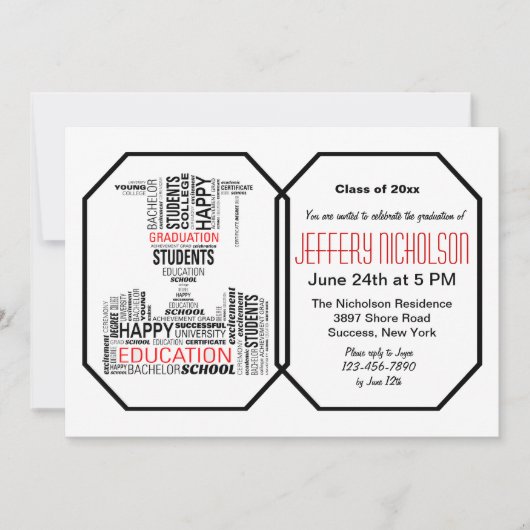 Abschluss Vokabular Einladung (Vorderseite)