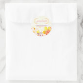 Abschluss von Blume Runder Aufkleber (Tasche)