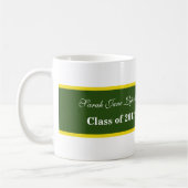 Abschluss von Green & Gold School FotoCollage Tass Kaffeetasse (Links)