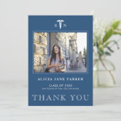 Abschluss von Kindergärten, einfach modernes Foto  Dankeskarte (Stehend Vorderseite)