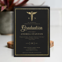 Abschluss von Krankenschulen Gold Frame Caduceum B