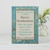 Abschluss von Mandelblüten Einladung (Stehend Vorderseite)