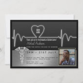 Abschluss von männlichen Krankenschwestern - FOTO  Einladung (Vorderseite)