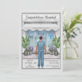 Abschluss von Med School Grad Einladung (Stehend Vorderseite)