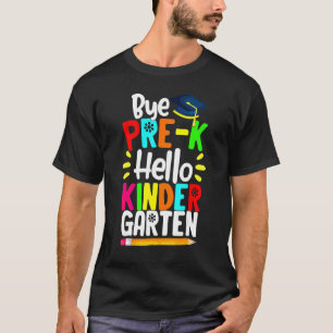 Abschluss von Pre K Hello Kindergarten zurück zum T-Shirt