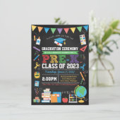 Abschluss vor dem Kindergarten Einladung (Stehend Vorderseite)