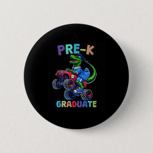 Abschluss vor der K Vorschule Monster-Truck Dinosa Button