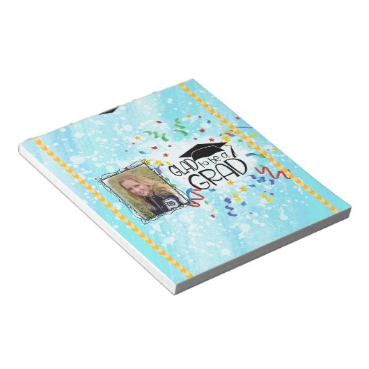 Abschluss w Foto Candy Bar Wrapper Gastgeschenke Notizblock (angewinkelt)