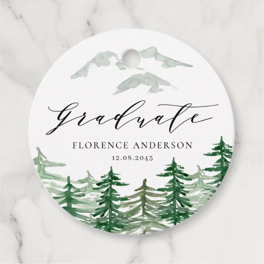 Abschluss Wald Geschenkanhänger (Vorderseite)