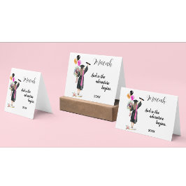 Abschluss Wasserfarbe Moderne, trendige Girl-Card Karte