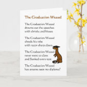 Abschluss Weasel, Glückwunsch der High School Karte (Gelbe Blume)