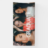 Abschluss Weißer Neon Multi-Foto modernes Party Banner (Vertikal)